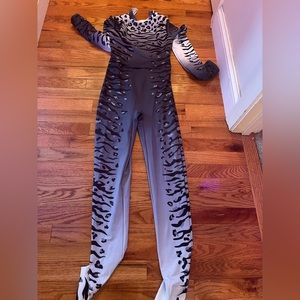 Weissman dance costume unitard black white